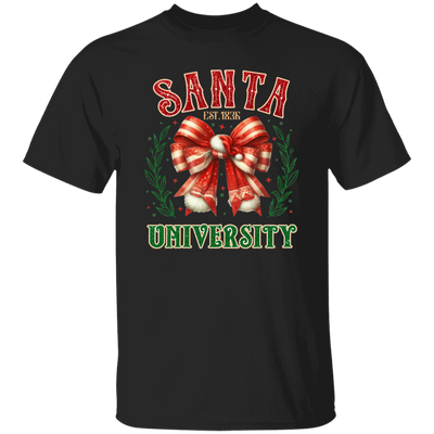 Santa University, Est 1836, Christmas Bow, Merry Christmas Christmas Unisex T-Shirt