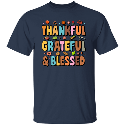 Groovy Thankful, Groovy Grateful, Blessed, Thanksgiving Unisex T-Shirt