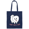 Saying I Do Not Give a Fluff Dog Funny Pomeranian Dog Canvas Tote Bag
