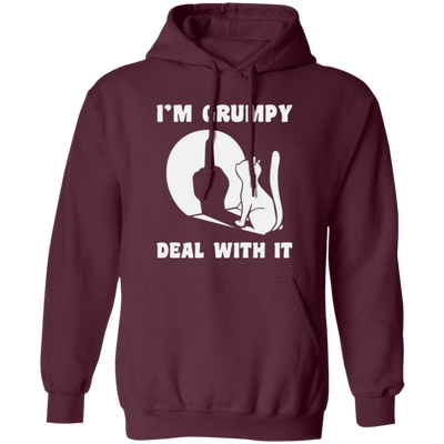 I'm Grumpy, Deal With It, Grumpy Cat, Angry Cat, Grumpy Gift, Cat Lover Pullover Hoodie