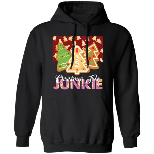 Christmas Tree Junkie, Xmas Tree Gingerbread, Gingerbread Lover, Merry Christmas, Trendy Christmas Pullover Hoodie