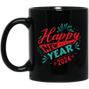 Happy New Year 2024, Happy New Year, Fireworks New Year Black Mug