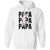 Papa Gift, Baseball Lover Gift, Love Baseball Gift, Papa Baseball Gift-Black Pullover Hoodie