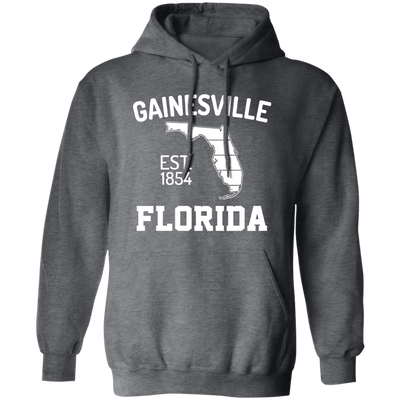 Gainesville, Florida, EST 1854, Florida Silhouette, American State Pullover Hoodie