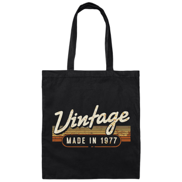 Birthday 1977 Gift, Vintage Gift, Made In 1977, Love 1977, Best 1977 Canvas Tote Bag