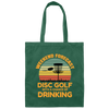 Retro Disc Golfing, Disc Golf Weekend Forecast Canvas Tote Bag