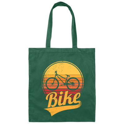 Bike Vintage Retro Cycling, Funny Bike Motif Canvas Tote Bag