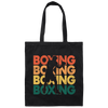 Love Boxing Retro Boxing Vintage Boxing Boxing Silhouette Canvas Tote Bag