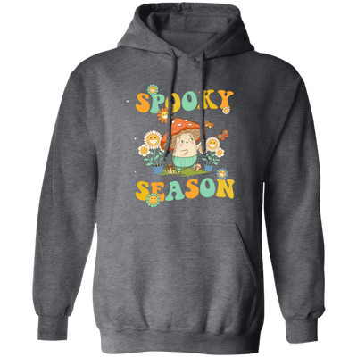 Spooky Season, Spooky Mushroom, Groovy Mushroom Pullover Hoodie