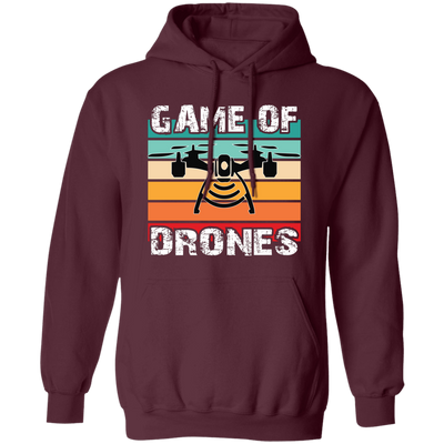 Game Of Drones, Retro Drone, Remote Helicopter Pullover Hoodie