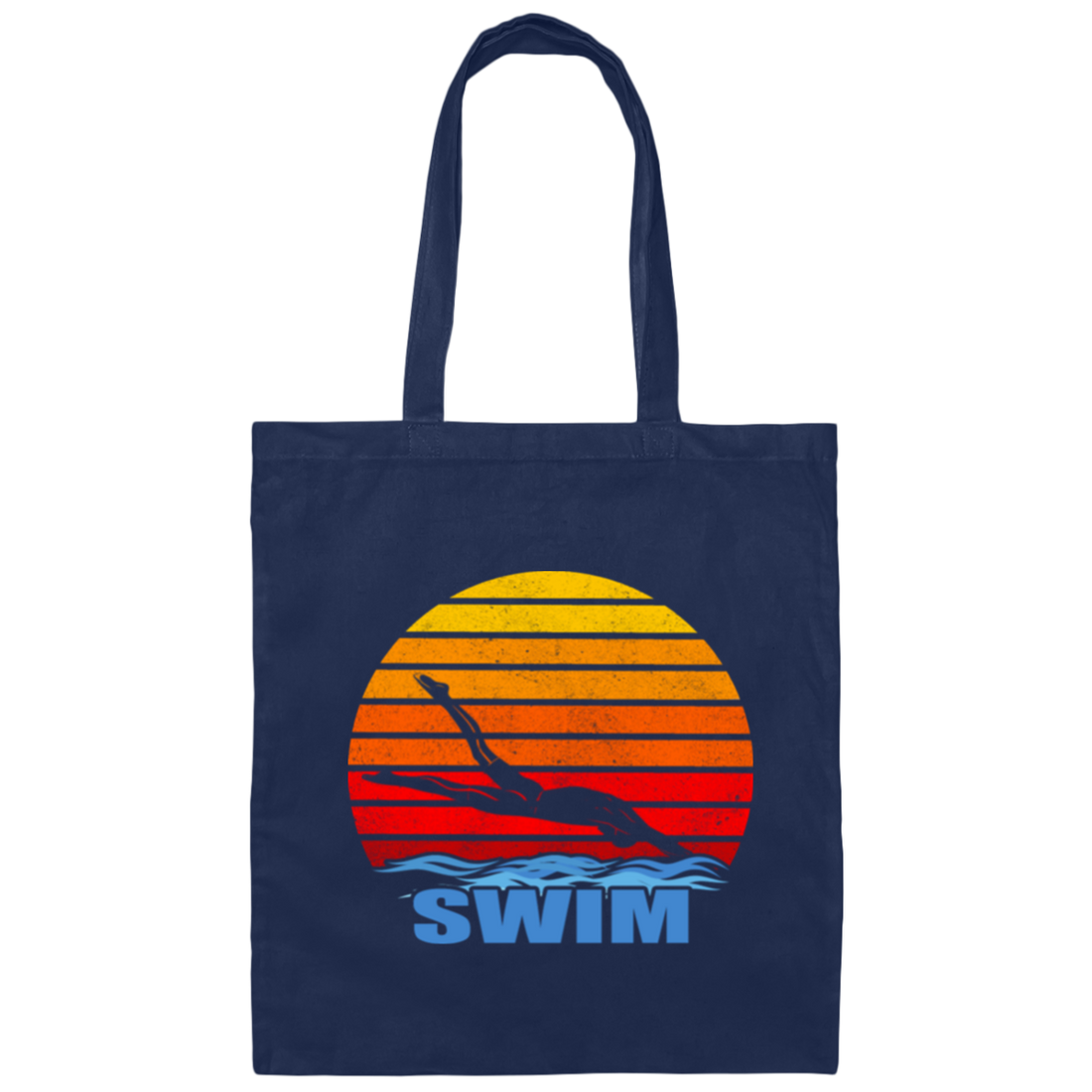 Vintage Swim, Best Swim Ever, Love Swimming, Life Is Swim, Swimmer Canvas Tote Bag
