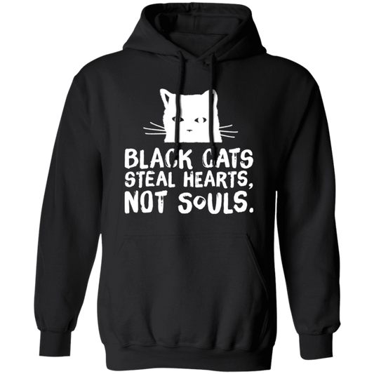 Black Cats Steal Hearts, Not Souls, Love Cute Cat, Best Cat Gift Pullover Hoodie