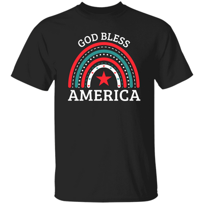 God Bless America, Rainbow American, Retro Rainbow Unisex T-Shirt