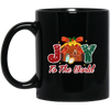 Joy To The World, Merry Xmas, Let Us Adore Him Black Mug