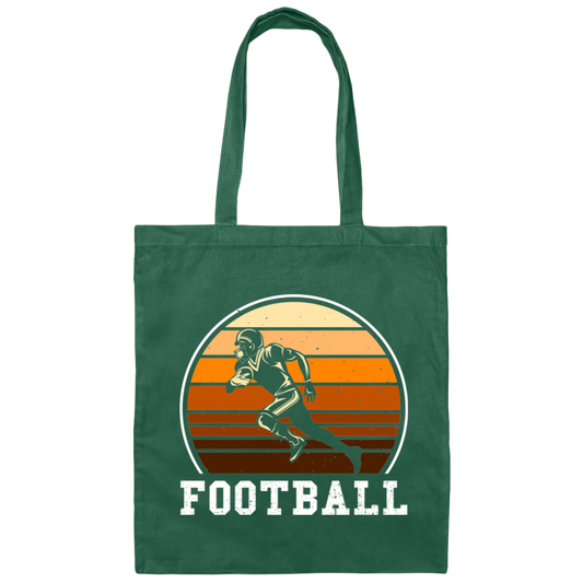 Retro Football, Run For Football, Love Sport, Football Vintage Canvas Tote Bag