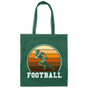 Retro Football, Run For Football, Love Sport, Football Vintage Canvas Tote Bag