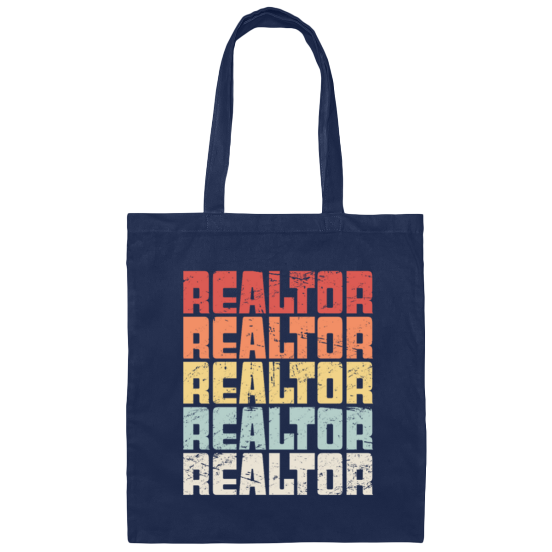 Retro 70s Realtor, Realtor Gift, Love Realtor, Best Realtor Canvas Tote Bag