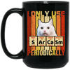 Cat Lover, Sarcasm Funny For Women Gift Periodic Table Gift Black Mug