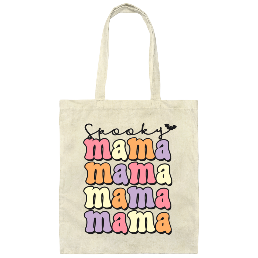 Mama Day, Spooky Mama, Mother's Day, Groovy Mama Canvas Tote Bag