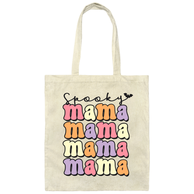 Mama Day, Spooky Mama, Mother's Day, Groovy Mama Canvas Tote Bag