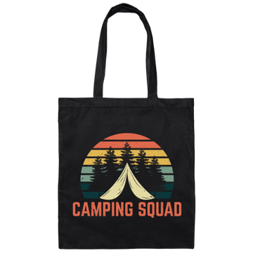 Camping Squad, Nature Lovers, Best Of Camping, Retro Camper Lover Canvas Tote Bag
