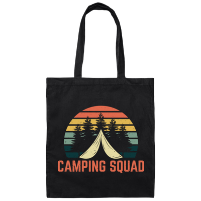 Camping Squad, Nature Lovers, Best Of Camping, Retro Camper Lover Canvas Tote Bag