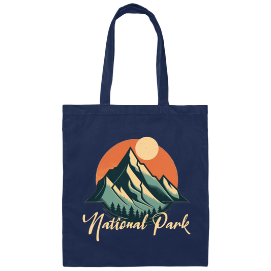 Love National Park, Love Mountain, Best Of Park, Retro National Park Canvas Tote Bag