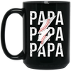 Papa Gift, Baseball Lover Gift, Love Baseball Gift, Papa Baseball Gift Black Mug