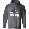 New York Lover, American Flag, 4th Of July, Patriotic Gift, Love New York Pullover Hoodie