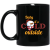 Baby It's Cold Outside, Snowman Christmas, Funny Snowman, Merry Christmas, Trendy Christmas Black Mug