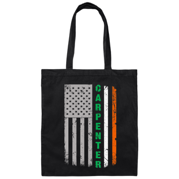 Carpenter Irish American Flag St. Patricks Day Canvas Tote Bag