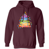 Crayon Xmas Tree, Xmas Tree Made From Crayon, Xmas Lights, Merry Christmas, Trendy Christmas Pullover Hoodie