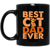 Love Cat, Best Cat Gift, Best Cat Dad Ever, My Cat Dad, Best Daddu Ever Black Mug
