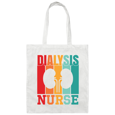 Dialysis Nurse, Retro Dialysis, Kidney Vintage Canvas Tote Bag