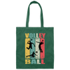 Volleyball Vintage Style, Beach Sport Gift, Best Sport For Besch Party Canvas Tote Bag