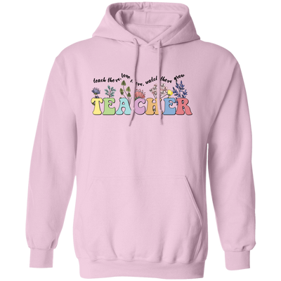 Teach Them, Love Them, Watch Them Grow, Groovy Teacher Pullover Hoodie