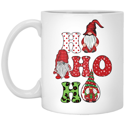 Ho Ho Ho, Xmas Gnome, Merry Christmas, Cute Gnome White Mug