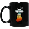 Get In Loser Vintage, Retro Loser, Funny About Loser, Fall Down From UFO Black Mug