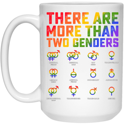 Love Lgbt, Pride Them, There Are More Than Two Genders, Lgbt Gift White Mug