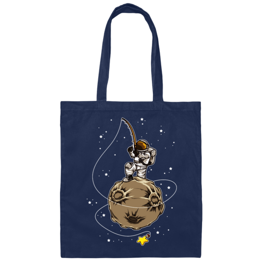 Fishing In Spaces, Astronaut Fishing, Love Fishing, Best Astronaut Gift Canvas Tote Bag