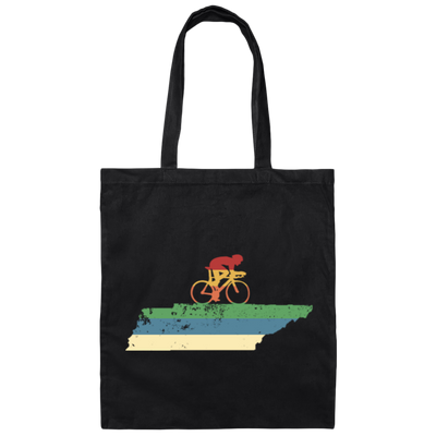 Retro Tennessee Biker Love Mountain Biking Canvas Tote Bag