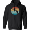 Surfing Distressed Beach, Vintage Surfer, Retro Surf Pullover Hoodie