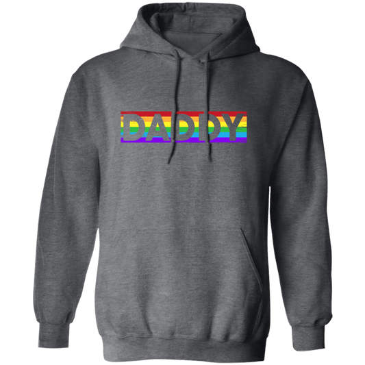 Funny Pride Daddy, Proud Of Gay, Love Lesbian, LGBT Gift, Lgbt Rainbow Pullover Hoodie