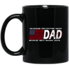 DAD Worlds, Best Daddy Ever, Husband Gift, Husband Protector Hero Black Mug