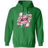 Merry Xmas, Trendy Snowman, Pinky Snowman, Pink Christmas, Merry Christmas, Trendy Christmas Pullover Hoodie