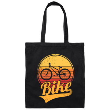 Bike Vintage Retro Cycling, Funny Bike Motif Canvas Tote Bag