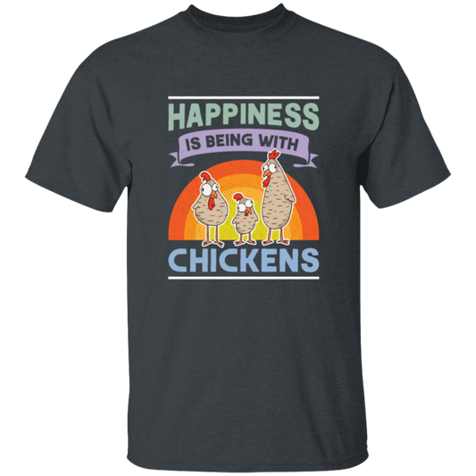 Happiness Is Being With Chickens Chicken Funny In Thanks Giving Unisex T-Shirt