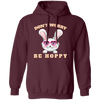 Don't Worry, Be Hoppy, Rabbit Wear Heart Glasses Pullover Hoodie