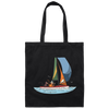 Funny Sailing With Dinghy And Friends Gift Canvas Tote Bag