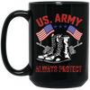 American Army Always Protect, American Cowboy Black Mug